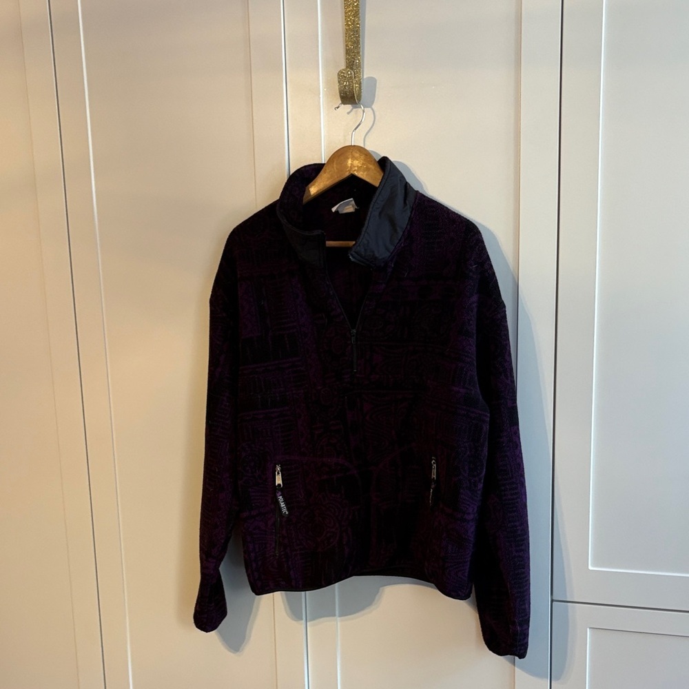 Black Diamond half zip pullover with western-inspired design